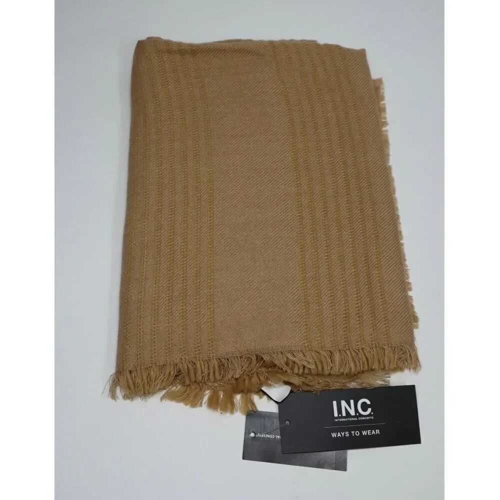 INC International Concepts Camel Multi Use‎ Wrap Scarf One Size
